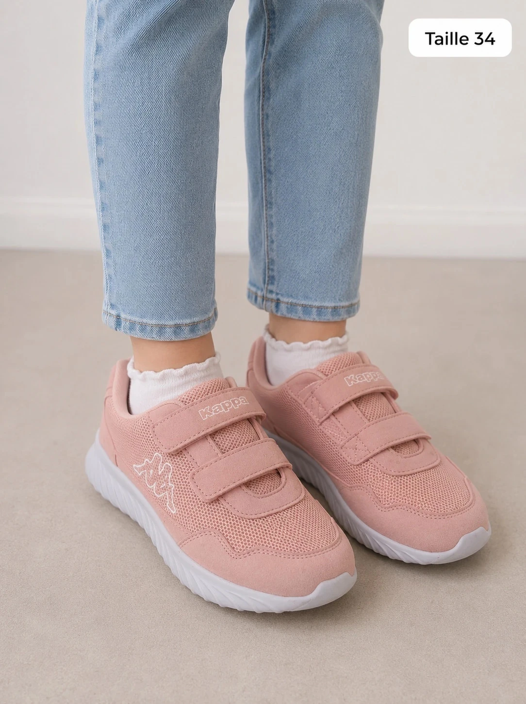 Zapatillas Kappa Infantil con Rasguños - Rosa Pastel y Logo Bordado - Talla 34 – photo 6